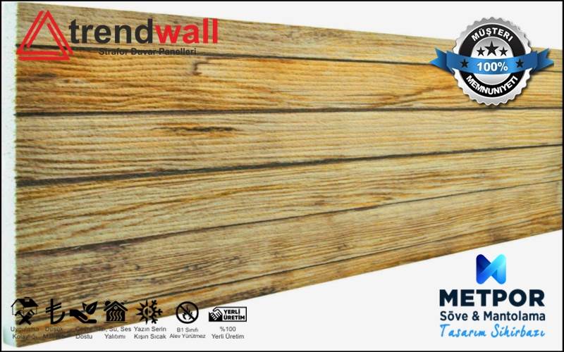 Strafor Duvar Paneli Ahşap Serisi Trendwall Panel 25