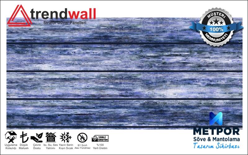 Trendwall Bahçe Duvar Kaplama Malzemeleri, Strafor Duvar Paneli Ahşap 50